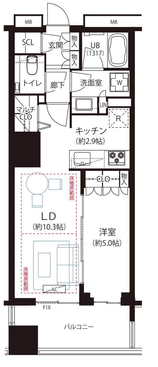ウエリス 新宿早稲田の森 間取図
