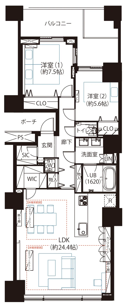 ワールドシティタワーズ アクアタワー 間取図