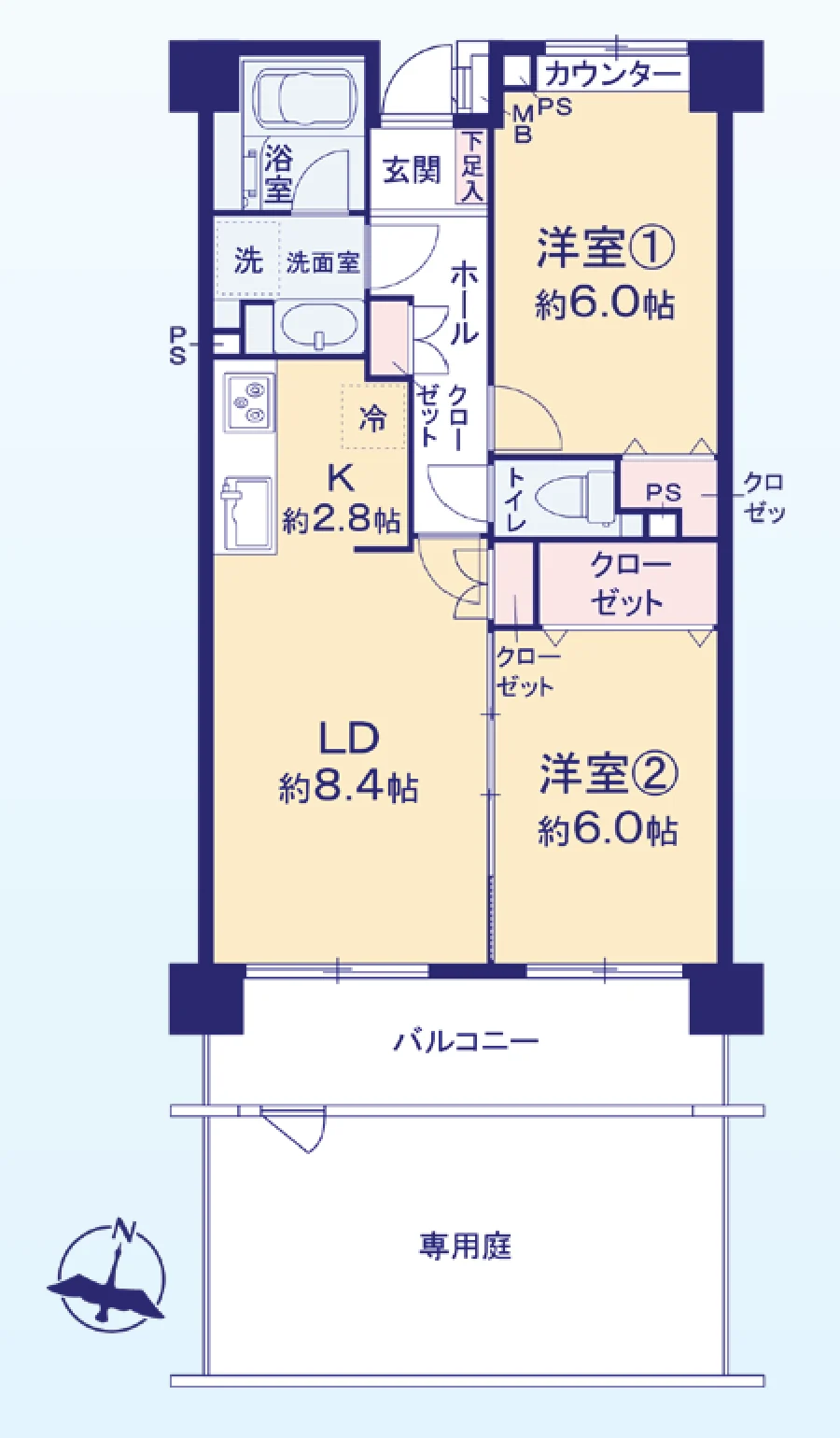 横浜西寺尾 パーク・ホームズ 間取図